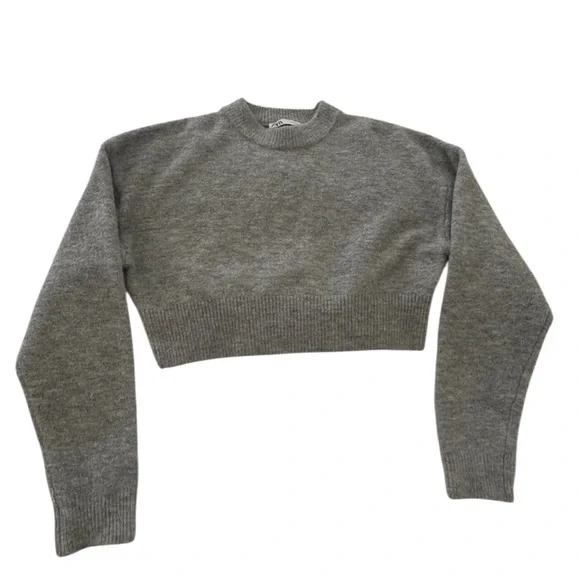 Zara grey crop sweater - Picture 4 of 4